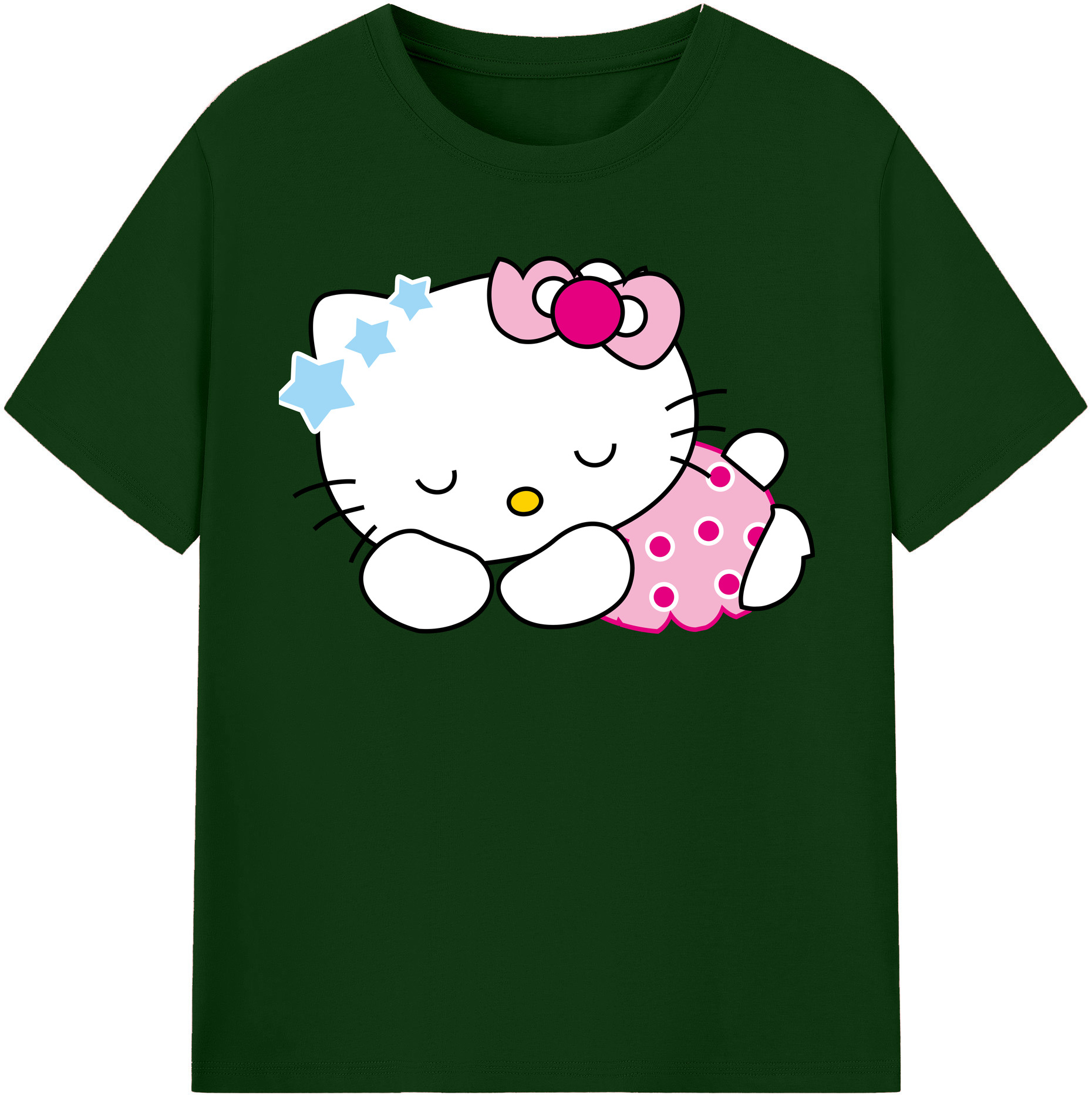 （画像用） Hello Kitty ハローキティ 綿100％半袖Tシャツ（フロントプリント）